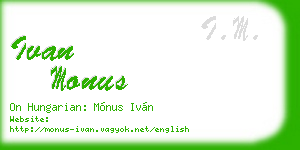 ivan monus business card